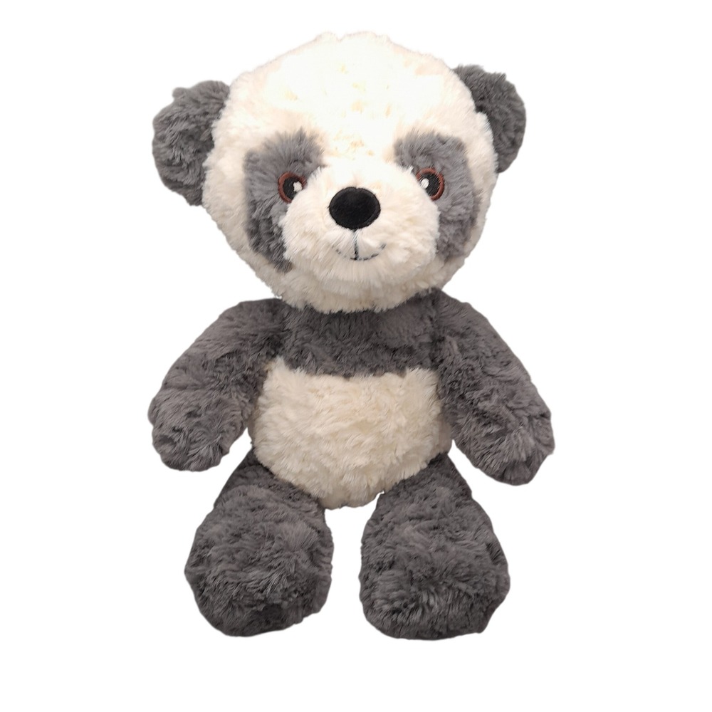 Spark Create Imagine Panda Plush Stuffed Animal Grey Cream Rattle Soft Toy 13"
